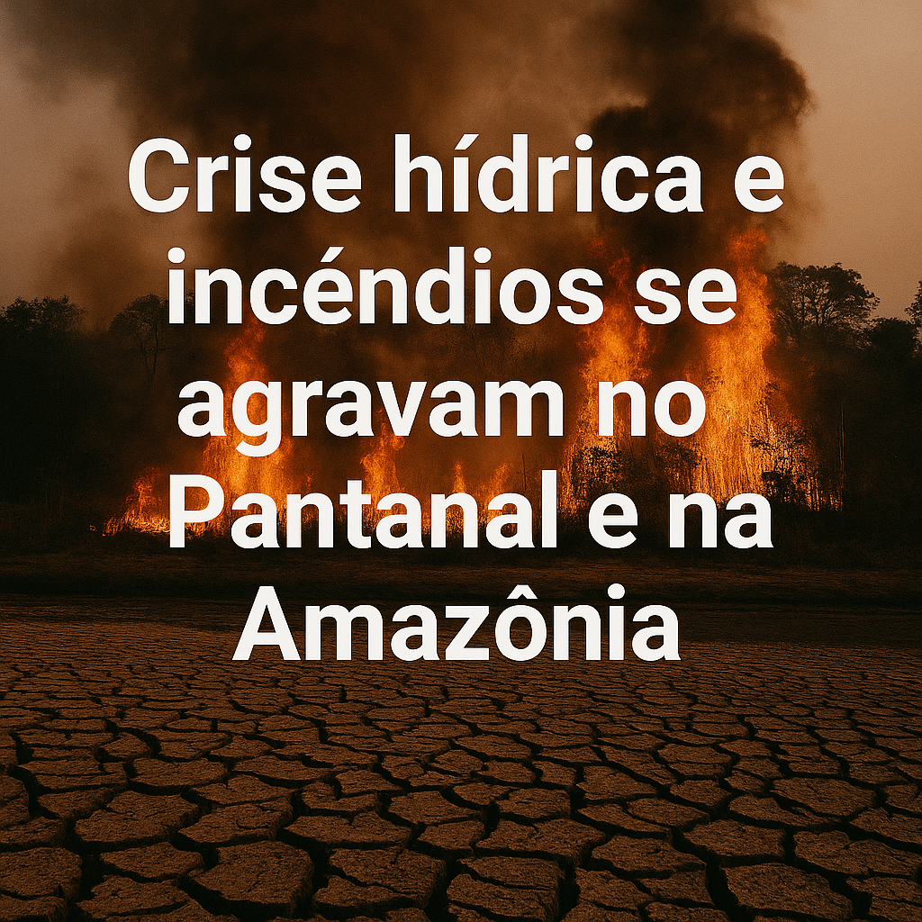 Crise hídrica e incêndios se agravam no Pantanal e na Amazônia
